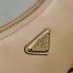 Prada Aimee Large Shoulder Bag in Travertine Leather 