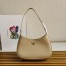Prada Cleo Small Shoulder Bag In Beige Brushed Leather
