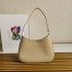 Prada Cleo Small Shoulder Bag In Beige Brushed Leather