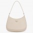 Prada Cleo Small Shoulder Bag In Beige Brushed Leather
