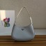 Prada Cleo Small Shoulder Bag In Blue Brushed Leather