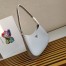 Prada Cleo Small Shoulder Bag In Blue Brushed Leather