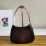 Prada Cleo Small Shoulder Bag In Black Brushed Leather