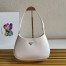 Prada Cleo Small Shoulder Bag In White Brushed Leather