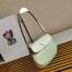 Prada Cleo Shoulder Bag with Flap in Aqua Brushed Leather