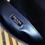 Prada Cleo Shoulder Bag with Flap in Black Brushed Leather