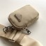 Prada Shoulder Bag with Flap in Beige Re-Nylon