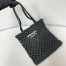 Prada Crochet Tote Bag in Black Raffia-effect 
