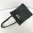Prada Crochet Tote Bag in Black Raffia-effect 