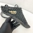 Prada Crochet Tote Bag in Black Raffia-effect 