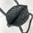 Prada Crochet Tote Bag in Black Raffia-effect 