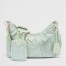 Prada Re-Edition 2005 Shoulder Bag in Aqua Satin with Crystals