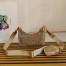 Prada Re-Edition 2005 Shoulder Bag in Gold Satin with Crystals