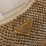 Prada Re-Edition 2005 Shoulder Bag in Gold Satin with Crystals
