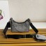 Prada Re-Edition 2005 Shoulder Bag in Black Satin with Crystals