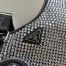 Prada Re-Edition 2005 Shoulder Bag in Black Satin with Crystals