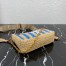 Prada Re-Edition 2005 Bag in Beige and Blue Stripe Raffia