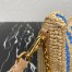 Prada Re-Edition 2005 Bag in Beige and Blue Stripe Raffia