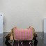 Prada Re-Edition 2005 Bag in Beige and Pink Stripe Raffia