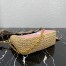 Prada Re-Edition 2005 Bag in Beige and Pink Stripe Raffia