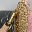 Prada Re-Edition 2005 Bag in Beige and Pink Stripe Raffia