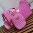 Prada Re-Edition 2005 Shoulder Bag in Pink Raffia