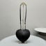 Alaia Le Coeur Crossbody Bag in Black Calfskin