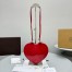 Alaia Le Coeur Crossbody Bag in Red Calfskin