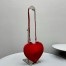 Alaia Le Coeur Crossbody Bag in Red Calfskin