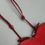 Alaia Le Coeur Crossbody Bag in Red Calfskin