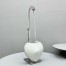 Alaia Le Coeur Crossbody Bag in White Calfskin