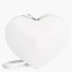 Alaia Le Coeur Crossbody Bag in White Calfskin