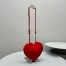 Alaia Le Coeur Crossbody Bag in Red Patent Calfskin