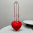 Alaia Le Coeur Crossbody Bag in Red Patent Calfskin