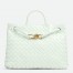 Bottega Veneta Andiamo Small Bag In Glacier Intrecciato Lambskin