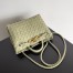 Bottega Veneta Andiamo Small Bag In Travertine Intrecciato Lambskin