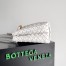 Bottega Veneta Andiamo Small Bag In White Intrecciato Lambskin