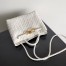 Bottega Veneta Andiamo Small Bag In White Intrecciato Lambskin