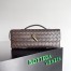 Bottega Veneta Andiamo Clutch with Handle in Fondant Intrecciato Lambskin