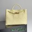 Bottega Veneta Andiamo Medium Bag In Ice Cream Intrecciato Lambskin