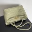 Bottega Veneta Andiamo Medium Bag In Travertine Intrecciato Lambskin