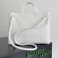 Bottega Veneta Andiamo Medium Bag In White Intrecciato Lambskin