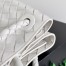 Bottega Veneta Andiamo Medium Bag In White Intrecciato Lambskin