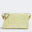 Bottega Veneta Cassette Bag In Lemon Washed Wrinkled Intreccio Calfskin