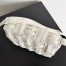 Bottega Veneta Cassette Bag In White Foulard Intreccio Calfskin
