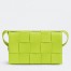 Bottega Veneta Cassett Bag In Acid Kiwi Intreccio Lambskin