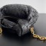 Bottega Veneta Mini Jodie Chain Bag in Black Intrecciato Lambskin