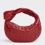 Bottega Veneta Jodie Mini Bag in Dark Red Intrecciato Lambskin