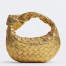 Bottega Veneta Jodie Mini Bag in Gold Metallic Intrecciato Leather