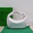 Bottega Veneta Jodie Teen Bag in White Intrecciato Lambskin